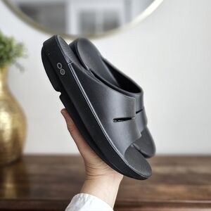 OOFOS Recovery Slide Sandals Black EU 39 US W8 M6 Comfort Orthopedic